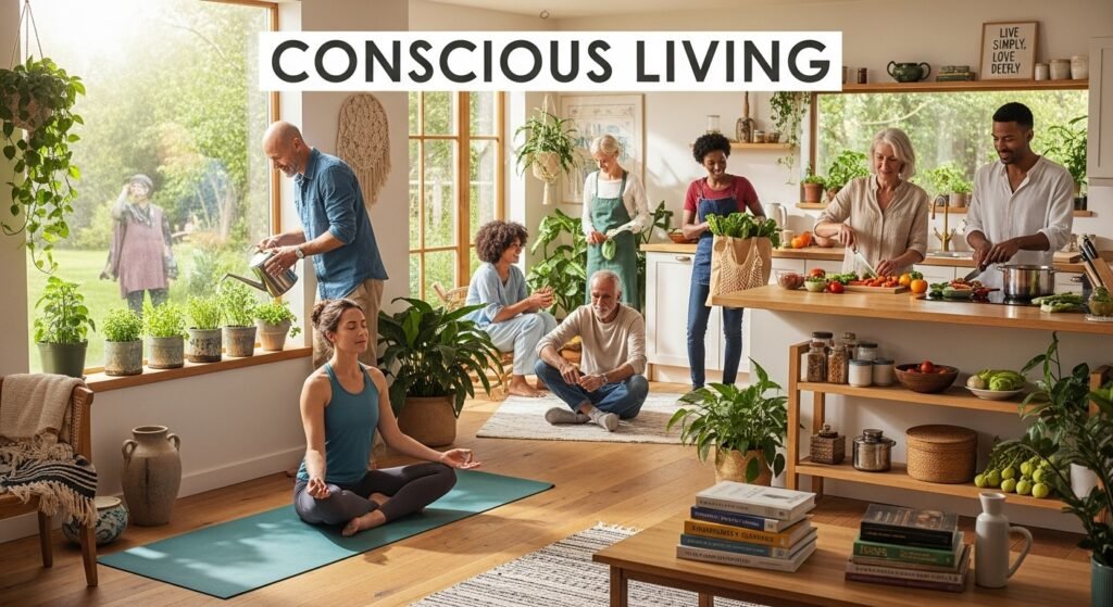 Conscious living is the art of being fully present in your life and making intentional choices that align with your values, beliefs, and goals. 