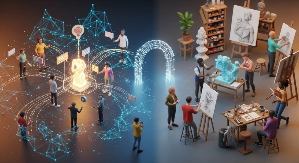  Online vs. Offline Creative Communities 
