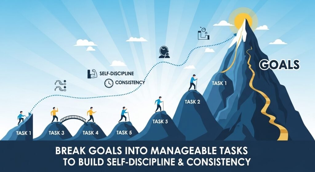 Break Goals Into Manageable Tasks to Build Self-Discipline & Consistency