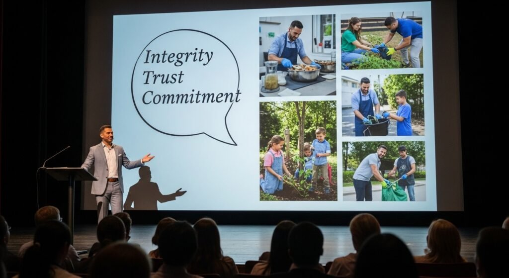 Demonstrating Consistency Between Words and Actions