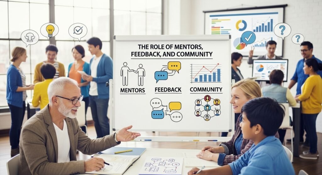 The Role of Mentors, Feedback, and Community
