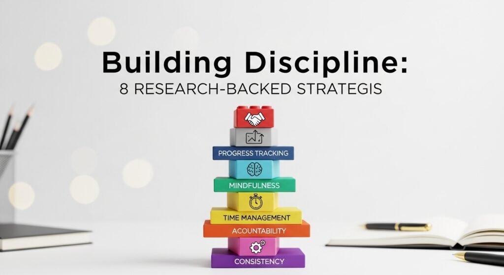 Building genuine discipline requires strategies that work with your psychology rather than against it. Research from behavioral psychology, neuroscience, and habit formation reveals that discipline develops through specific practices that align with how your brain naturally learns and changes.