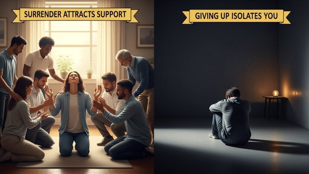  Surrender Attracts Support vs. Giving Up Isolates You
