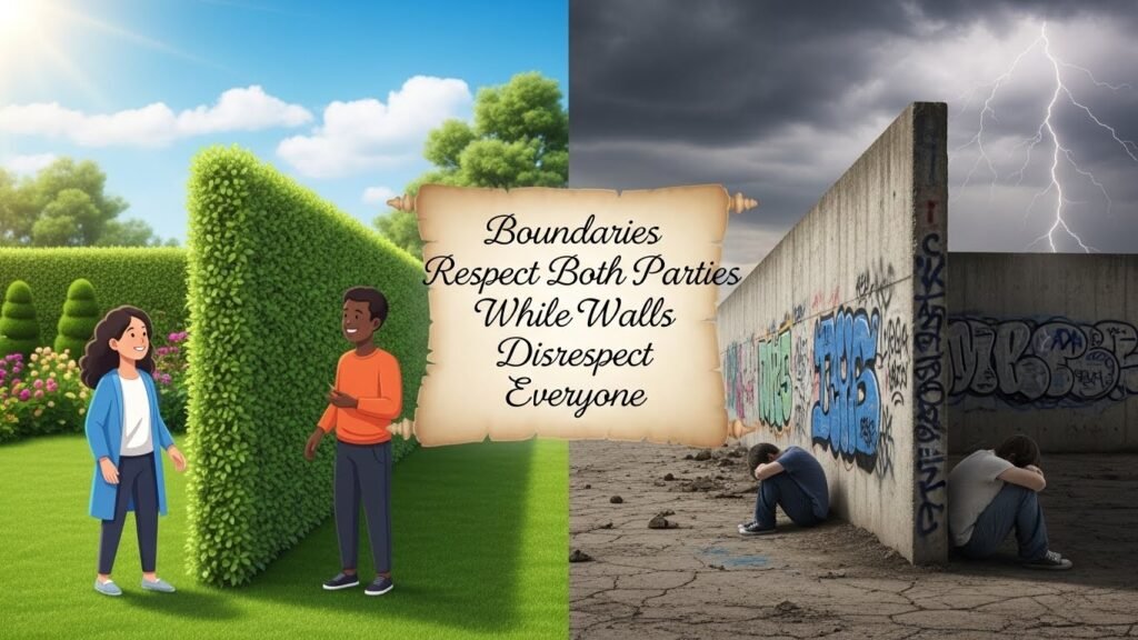 Boundaries Respect Both Parties While Walls Disrespect Everyone 