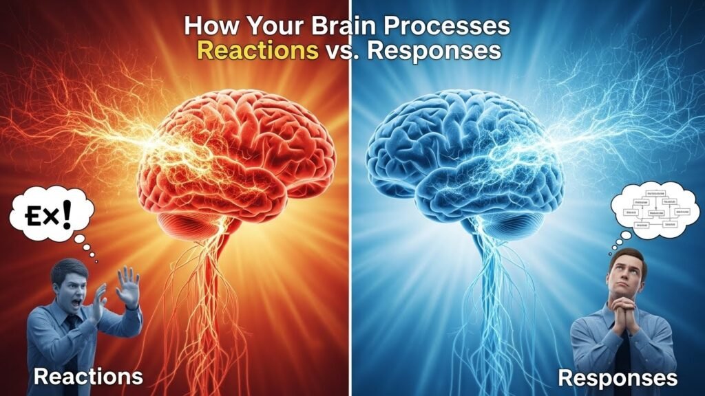 The neuroscience behind reacting vs. responding reveals why this distinction is so crucial for personal growth. 
