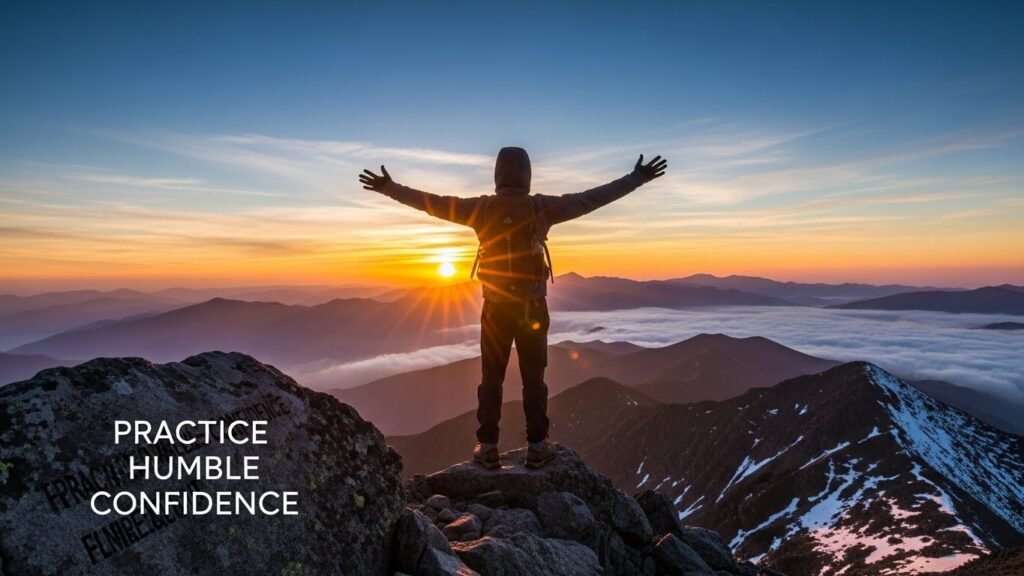 Humble confidence represents the sweet spot between insecure self-doubt and arrogant overconfidence, creating leadership that inspires trust and loyalty.
