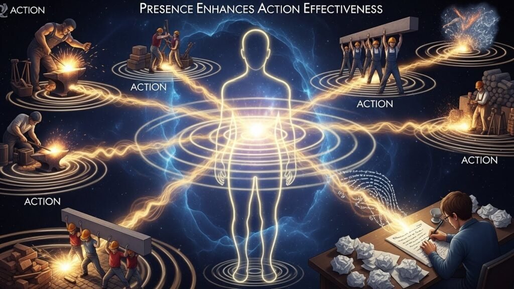 The second transformative lesson reveals that presence enhances action effectiveness – creating what Bahlon recognized as "conscious competence" where present-moment awareness amplifies the quality and impact of your actions. 