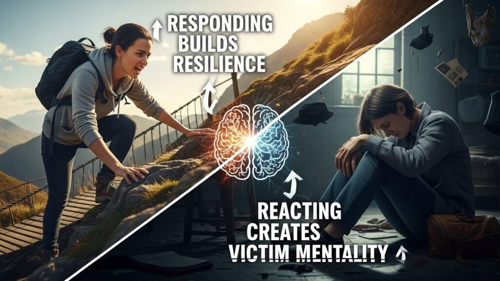  Responding Builds Resilience While Reacting Creates Victim Mentality 