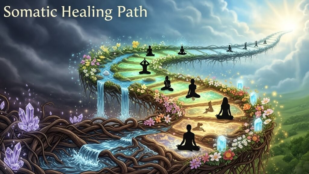 The somatic healing path among healing-focused types of healing paths releases trauma stored in the body, moving you forward through physical sensations rather than mental analysis alone